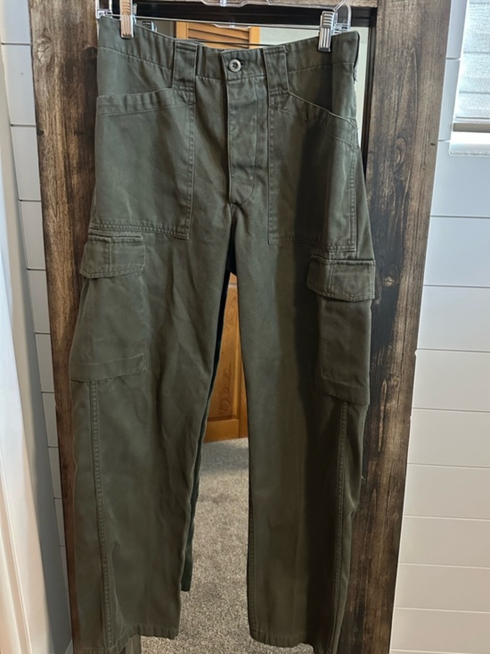 Vintage Slama Wien 2001 Olive Cargo Pants Utility Military Workwear women’s sz 8